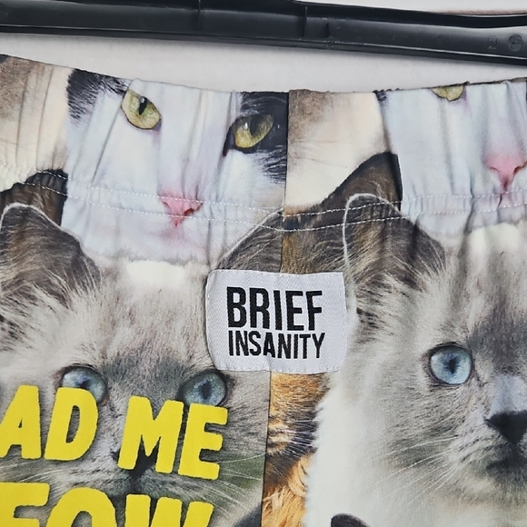 Brief Insanity You Had Me At Meow Cat Lover's Delight Pajama Pants Small - Picture 5 of 13